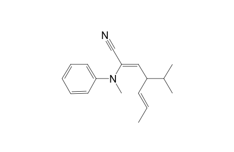 (2Z,5E)-2-(N-methylanilino)-4-propan-2-ylhepta-2,5-dienenitrile