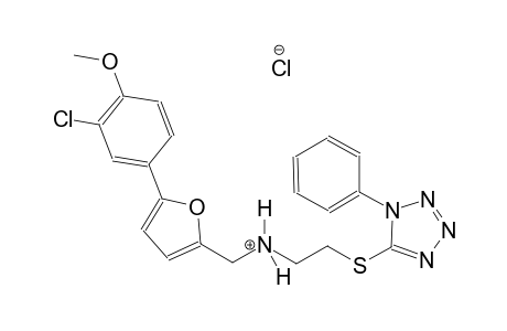 N-{[5-(3-chloro-4-methoxyphenyl)-2-furyl]methyl}-2-[(1-phenyl-1H-tetraazol-5-yl)sulfanyl]ethanaminium chloride