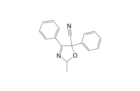 5-Cyano-2-methyl-4,5-diphenyl-3-oxazoline