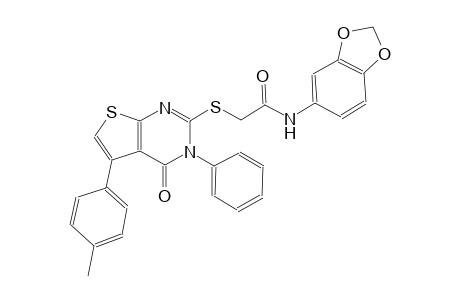 acetamide, N-(1,3-benzodioxol-5-yl)-2-[[3,4-dihydro-5-(4-methylphenyl)-4-oxo-3-phenylthieno[2,3-d]pyrimidin-2-yl]thio]-