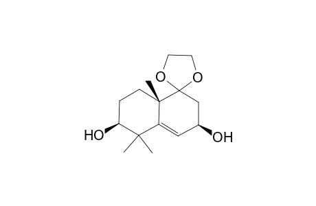 3,9-Dihydroxy-5-(ethylonedioxy)-6,10,10-trimethylbicyclo[4.4.0]dec-1-ene