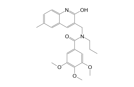 N-[(2-hydroxy-6-methyl-3-quinolinyl)methyl]-3,4,5-trimethoxy-N-propylbenzamide