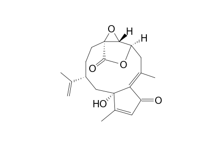 5H-2,11a-(Epoxymethano)cyclopenta[6,7]cycloundec[1,2-b]oxirene-5,12-dione, 1a,2,3,7a,8,9,10,11-octahydro-7a-hydroxy-4,7-dimethyl-9-(1-methylethenyl)-, (1aR*,2R*,4E,7aS*,9S*,11aR*)-(+)-
