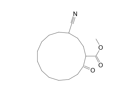 Cyclopentadecanecarboxylic acid, 13-cyano-2-oxo-, methyl ester