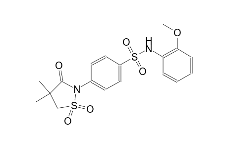 benzenesulfonamide, 4-(4,4-dimethyl-1,1-dioxido-3-oxo-2-isothiazolidinyl)-N-(2-methoxyphenyl)-