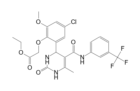 ethyl [4-chloro-2-methoxy-6-(6-methyl-2-oxo-5-{[3-(trifluoromethyl)anilino]carbonyl}-1,2,3,4-tetrahydro-4-pyrimidinyl)phenoxy]acetate