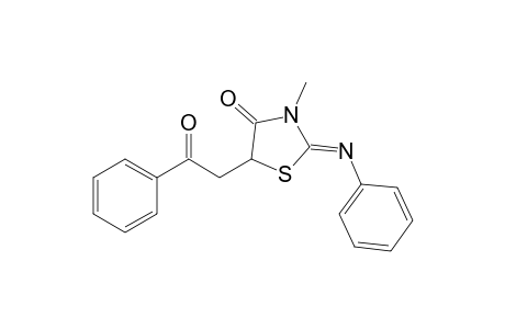 2-Phenylimino-3-methyl-5-[2-(phenyl)-2-oxoethyl]-4-oxo-1,3-thiazolidine