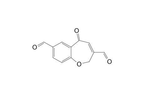 1-Benzoxepin-3,7-dicarboxaldehyde, 2,5-dihydro-5-oxo-