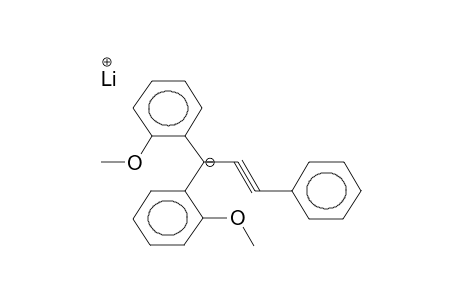 LITHIUM 1,1-BIS-ORTHO-METHOXYPHENYL-3-PHENYLPROPARGYL (SOLVENT-SPACEDION PAIR)