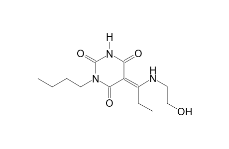 (5E)-1-butyl-5-{1-[(2-hydroxyethyl)amino]propylidene}-2,4,6(1H,3H,5H)-pyrimidinetrione