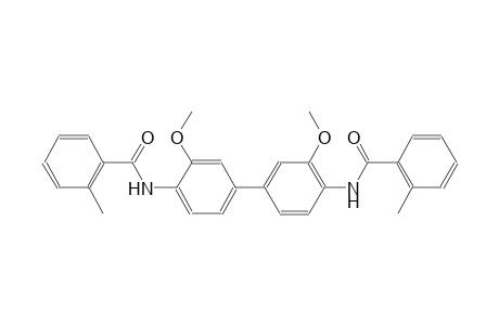 N-{3,3'-dimethoxy-4'-[(2-methylbenzoyl)amino][1,1'-biphenyl]-4-yl}-2-methylbenzamide