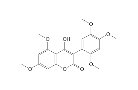 5,7-DIMETHOXY-4-HYDROXY-3-(2,4,5-TRIMETHOXYPHENYL)COUMARIN
