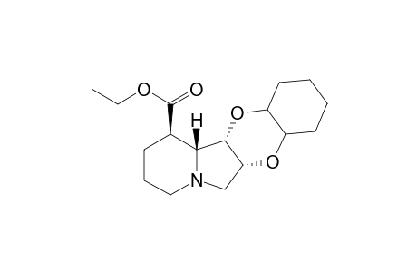 Spiro[cyclohexane-1,2'-[1,3]dioxolo[4,5-a]indolizine]-9'-carboxylic acid, octahydro-, ethyl ester, [3'aR-(3'a.alpha.,9'.alpha.,9'a.alpha.,9'b.alpha.)]-