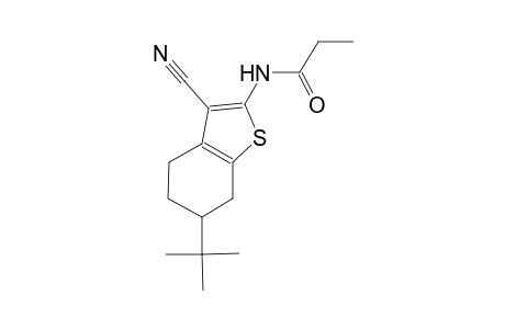 N-(6-tert-butyl-3-cyano-4,5,6,7-tetrahydro-1-benzothien-2-yl)propanamide