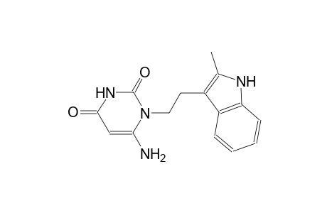 2,4(1H,3H)-pyrimidinedione, 6-amino-1-[2-(2-methyl-1H-indol-3-yl)ethyl]-
