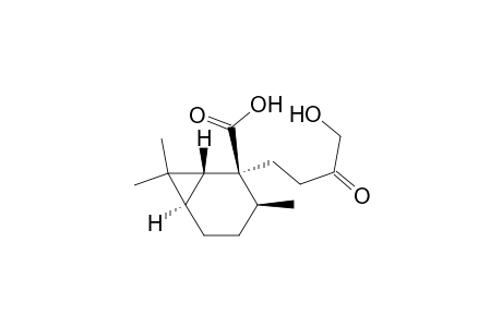 Bicyclo[4.1.0]heptane-2-carboxylic acid, 2-(4-hydroxy-3-oxobutyl)-3,7,7-trimethyl-, [1R-(1.alpha.,2.beta.,3.beta.,6.alpha.)]-