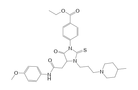 benzoic acid, 4-[4-[2-[(4-methoxyphenyl)amino]-2-oxoethyl]-3-[3-(4-methyl-1-piperidinyl)propyl]-5-oxo-2-thioxo-1-imidazolidinyl]-, ethyl ester