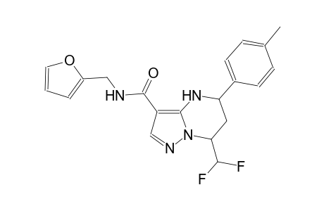 7-(difluoromethyl)-N-(2-furylmethyl)-5-(4-methylphenyl)-4,5,6,7-tetrahydropyrazolo[1,5-a]pyrimidine-3-carboxamide
