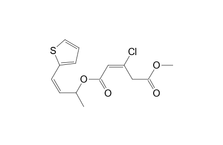 2-Pentenedioic acid, 3-chloro-, 5-methyl 1-[1-methyl-3-(2-thienyl)-2-propenyl]ester, (E,Z)-