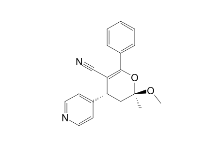 (2R*,4R*)-2-Methoxy-2-methyl-6-phenyl-4-(4'- pyridyl)-3,4-dihydro-2H-pyran-5-carbonitrile