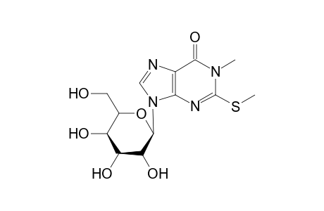 1-Methyl-2-methylthio-9.beta.,D-glycopyranosylpurin-6(1H)-one