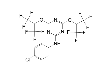 N-(4-chlorophenyl)-4,6-bis[2,2,2-trifluoro-1-(trifluoromethyl)ethoxy]-1,3,5-triazin-2-amine