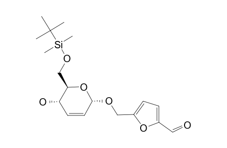 1'-(FURFURALDEHYDE-5'')-METHYL-6-O-(TERT.-BUTYLDIMETHYLSILYL)-2,3-DIDEOXY-ALPHA-D-ERYTHRO-HEX-2-ENOPYRANOSIDE