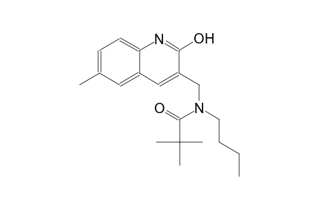 N-butyl-N-[(2-hydroxy-6-methyl-3-quinolinyl)methyl]-2,2-dimethylpropanamide