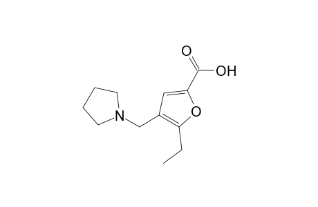 2-Furancarboxylic acid, 5-ethyl-4-(1-pyrrolidinylmethyl)-