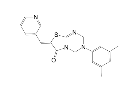 (7Z)-3-(3,5-dimethylphenyl)-7-(3-pyridinylmethylene)-3,4-dihydro-2H-[1,3]thiazolo[3,2-a][1,3,5]triazin-6(7H)-one