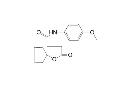 N-(4-methoxyphenyl)-2-oxo-1-oxaspiro[4.4]nonane-4-carboxamide