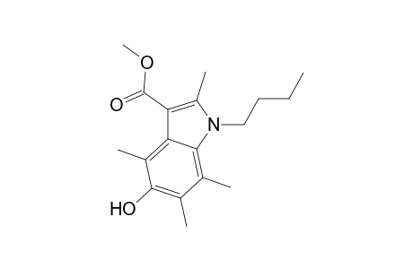 1-Butyl-5-hydroxy-3-methoxycarbonyl-2,4,6,7-tetramethylindole