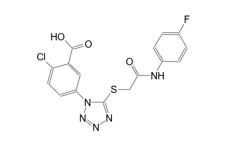2-chloro-5-(5-{[2-(4-fluoroanilino)-2-oxoethyl]sulfanyl}-1H-tetraazol-1-yl)benzoic acid