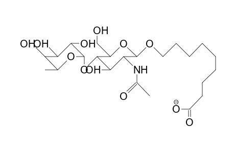 9-(2-Acetamido-2-deoxy-4-O-[.alpha.-L-fucopyranosyl].beta.-D-glucopyranosid-1-O-yl)-nonanoate