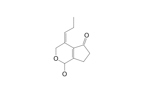 (4E)-1-hydroxy-4-propylidene-6,7-dihydro-1H-cyclopenta[c]pyran-5-one
