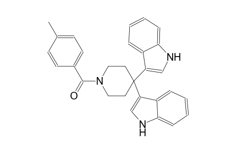 1H-indole, 3-[4-(1H-indol-3-yl)-1-(4-methylbenzoyl)-4-piperidinyl]-