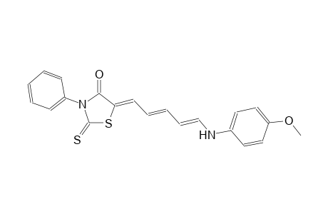 (5Z)-5-[(2E,4E)-5-(4-methoxyanilino)-2,4-pentadienylidene]-3-phenyl-2-thioxo-1,3-thiazolidin-4-one
