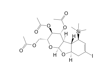 2(R),3(S),4(R),4a(R),4b(S),5(S),8a(R),9a(S)-2-Acetoxymethyl-5-trimethylsilyl-7-iodo-3,4,4a,4b,5,8,8a,9a-octahydro-2H-pyrano[2,3-b]benzofuran-3,4-diol diacetate