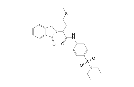 1H-isoindole-2-acetamide, N-[4-[(diethylamino)sulfonyl]phenyl]-2,3-dihydro-alpha-[2-(methylthio)ethyl]-1-oxo-, (alpha~2~S)-