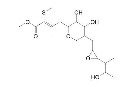 3-Methyl-2(methylthio)-4-[tetrahydro-3,4-dihydroxy-5-[[3-(2-hydroxy-1-methylpropyl]oxiranyl]methyl]-2H-pyran-2-yl]-2-butenoic acid methyl ester