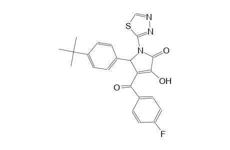 2H-pyrrol-2-one, 5-[4-(1,1-dimethylethyl)phenyl]-4-(4-fluorobenzoyl)-1,5-dihydro-3-hydroxy-1-(1,3,4-thiadiazol-2-yl)-