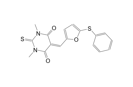 1,3-dimethyl-5-{[5-(phenylsulfanyl)-2-furyl]methylene}-2-thioxodihydro-4,6(1H,5H)-pyrimidinedione