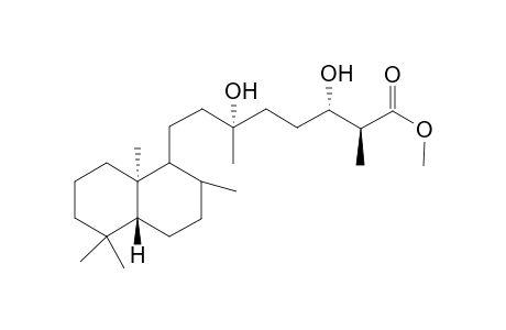 4,4,7,9-Tetramethyl-8-[7'-(methoxycarbonyl)-3'-methyl-3',6'-dihydroxyoctyl]]-(perhydro)-naphthalene