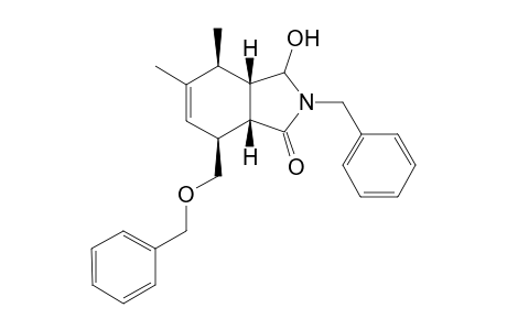 2-Benzyl-3-hydroxy-5.alpha.4,6-dimethyl-8.alpha.-[(benzyloxy)methyl]-2,3,4.beta.,5.beta.,8.beta.,9.beta.-hexahydro-1H-isoindole-1-one