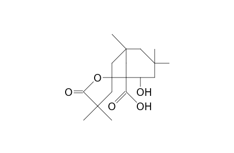 5-Hydroxy-1,3,3,4',4'-pentamethyl-5'-oxo-bicyclo(4.2.1)nonane-7-spiro-2'-(tetrahydro-furan)-6-carboxylic acid