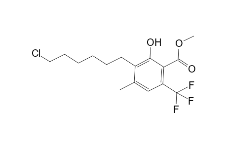 Methyl 3-(6-Chlorohexyl)-2-hydroxy-4-methyl-6-(trifluoromethyl)benzoate