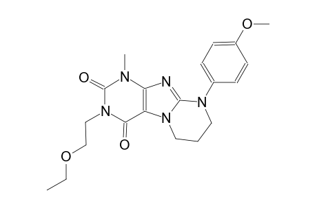 3-(2-ethoxyethyl)-9-(4-methoxyphenyl)-1-methyl-6,7,8,9-tetrahydropyrimido[2,1-f]purine-2,4(1H,3H)-dione
