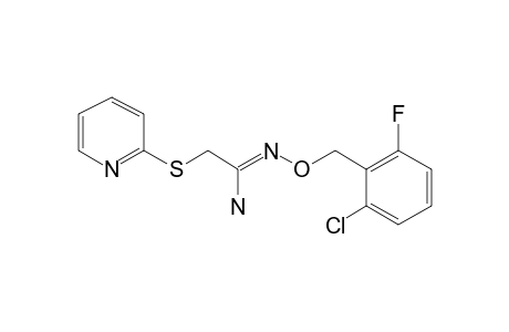 (1Z)-N'-((2-chloro-6-fluorobenzyl)oxy)-2-(2-pyridinylsulfanyl)ethanimidamide