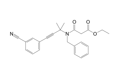 N-Benzyl-N-[3-(3-cyanophenyl)-1,1-dimethylprop-2-ynyl]malonamic acid ethyl ester