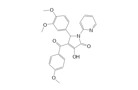 5-(3,4-dimethoxyphenyl)-3-hydroxy-4-(4-methoxybenzoyl)-1-(2-pyridinyl)-1,5-dihydro-2H-pyrrol-2-one